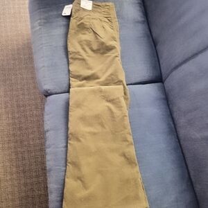 We The Free Olive Corduroy High-Rise Trousers